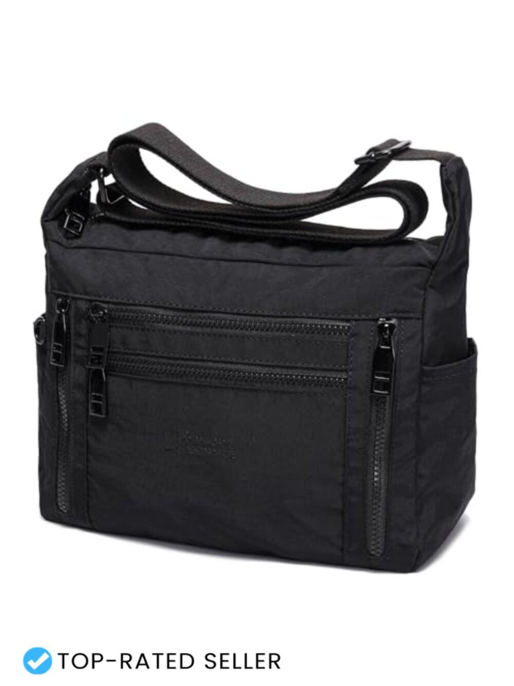 Nylon Crossbody Bag Multi Pocket Purse Adjustable Strap Everyday Travel